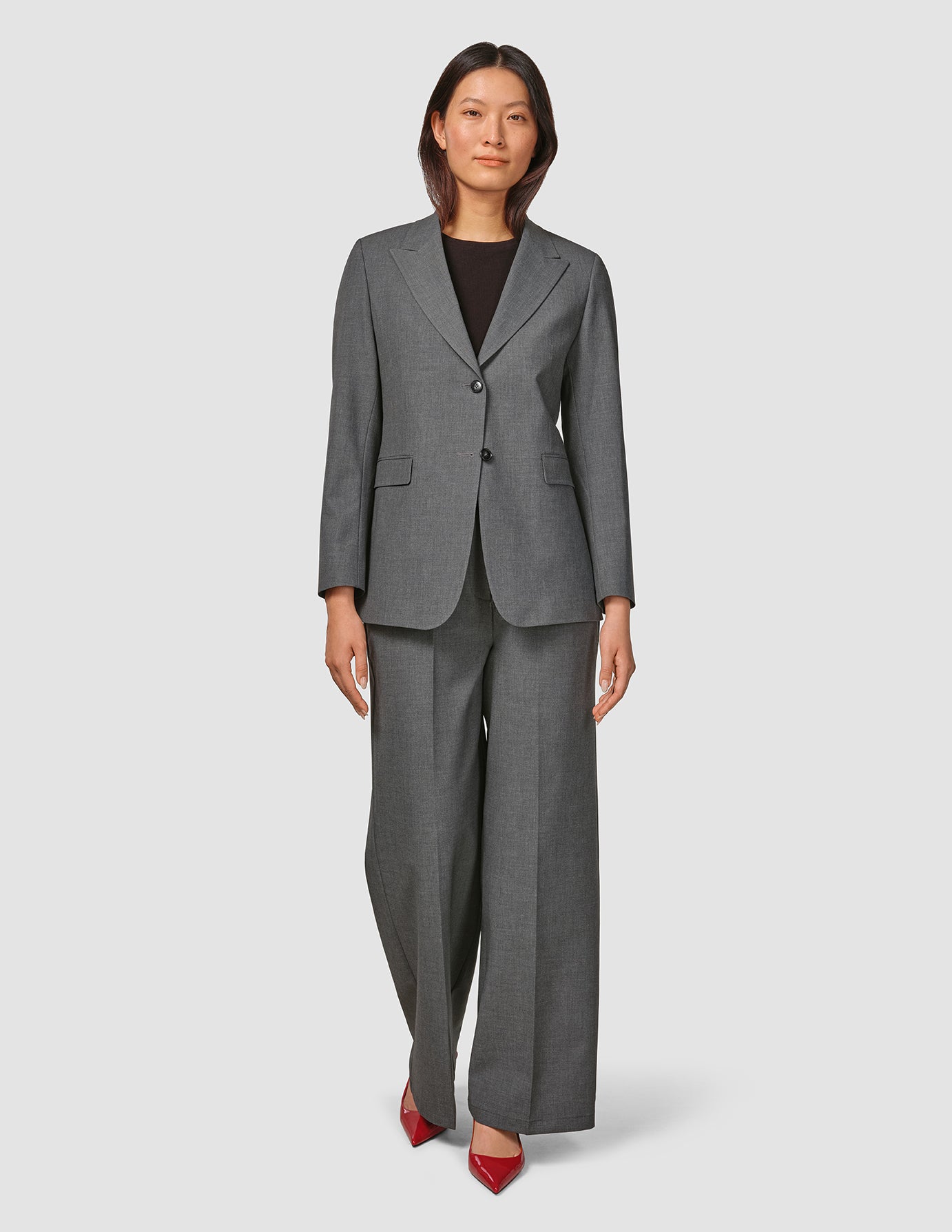Essential Blazer Dark Grey Melange